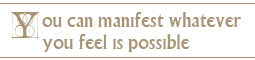 you can manifest whatever you feel is possible